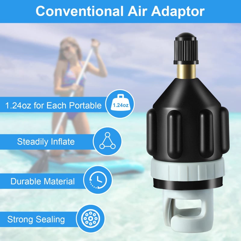 karmiero 2Pcs Inflatable Boat SUP Pump Adapter  Premium Conventional Air Adapter  Sturdy SUP Air Adapter Quickly Inflation and Strong Sealing SUP Pump Adapter  for Inflatable Boat  Paddleboard and Kayak. - Image 3